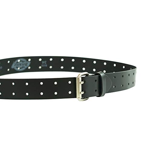 Dickies Men's Big & Tall Leather Double Prong Belt, Black, 2X (46-48)