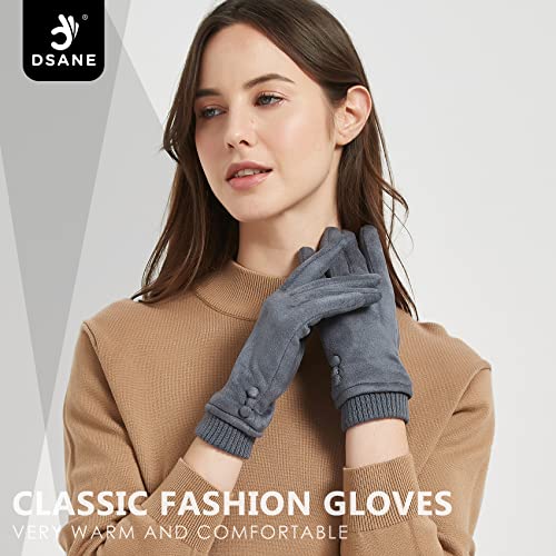 Dsane Womens Gloves Winter Touch Screen Texting Phone Windproof Gloves for Women Fleece Lined Thick Warm Gloves X-Large