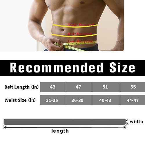 maikun Mens & Womens Canvas Belt with Black D-ring 1 1/2" Wide Extra Long Black, 110cm long, for waist size 31-35''
