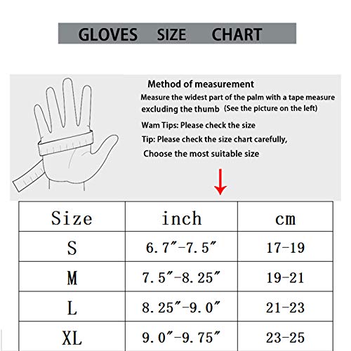 sxxkuxuan Winter Warm Gloves Men Women Cycling Wkiing Windproof and Waterproof Pu Leather Touchscreen Cold Weather Driving Gloves(Gray-m)