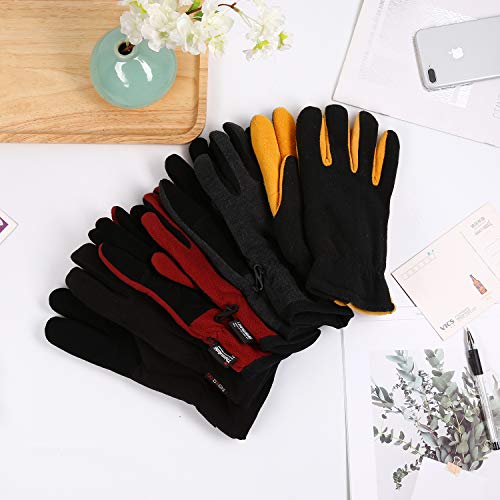 SKYDEER Winter Gloves with Soft Deerskin Suede Leather For Men and Women Cold Weather (SD8661T/S, Warm 3M Thinsulate Insulation)