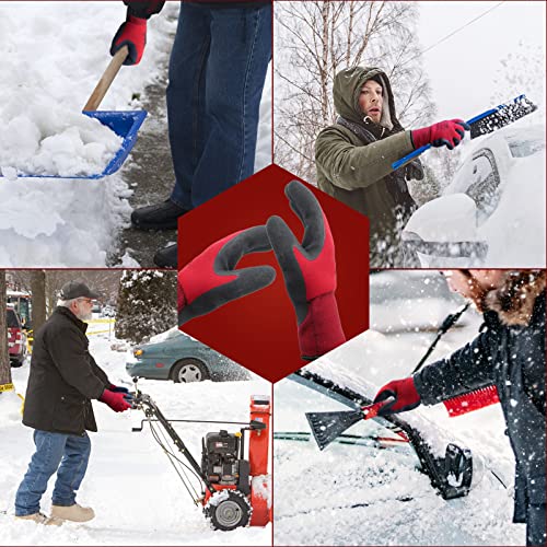 LOCCEF 2 Pairs Winter Work Gloves for Men and Women, Freezer Gloves for Work Below Zero, Thermal Insulated, Super Grip (XL)
