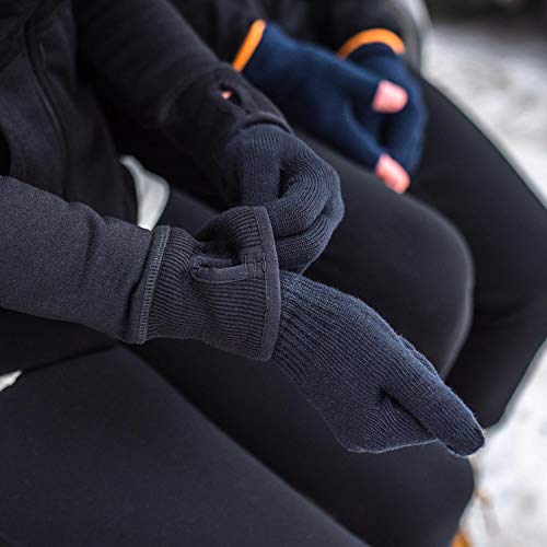 Minus33 Merino Wool Glove Liner - Warm Base Layer - Ski Liner Glove - 3 Season Wear - Multiple Colors and Sizes - Black - X-Large