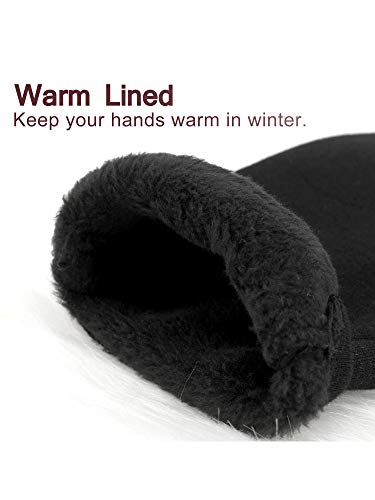 SATINIOR 4 Pairs Womens Gloves Winter Touchscreen Texting Phone Windproof Gloves Fleece Lined Cold Weather Warm Gloves