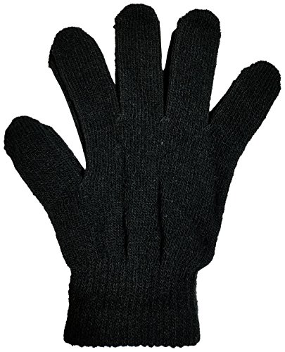 Winter Magic Gloves, 12 Pairs Stretchy Warm Knit Bulk Pack Mens Womens