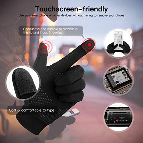 Unigear Running Gloves, Touch Screen Anti-Slip Lightweight Gloves Liners for Cycling Biking Sporting Driving for Men Women (Medium)
