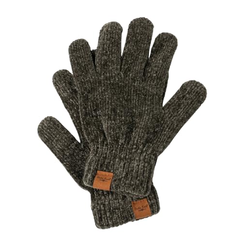 Britt's Knits Soft Chenille Women's Winter Warm Knit Gloves One Size - Green