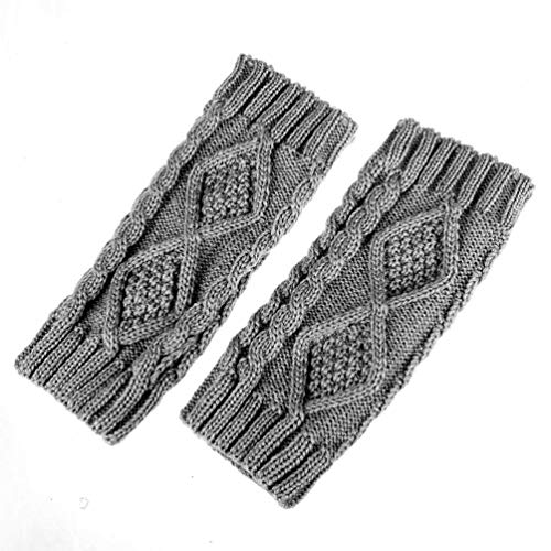 Novawo Women's Hand Crochet Winter Warm Fingerless Arm Warmers Gloves