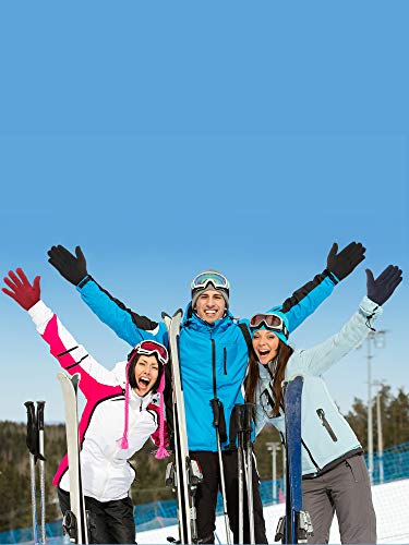SATINIOR 6 Pairs Winter Fleece Gloves Full Fingers Warm Mittens Gloves for Women Men (Novel Colors)