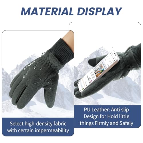 clubone Winter Gloves - Gloves for Men Women, Stretch Fleece Gloves With Smart Touch, Windproof Glove for Running Driving Hiking, Warm Gifts