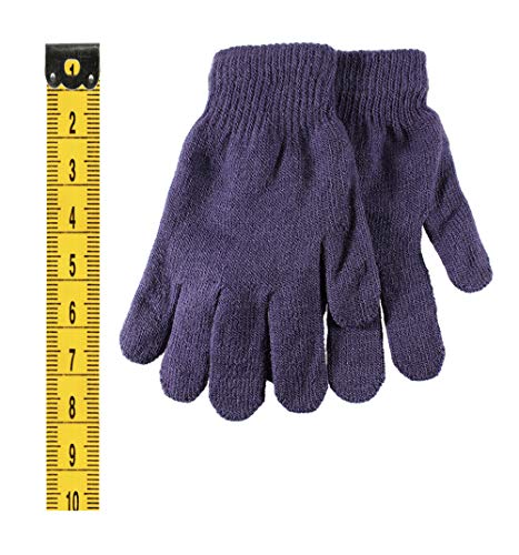 Gelante Adult Winter Knitted Magic Gloves Wholesale Lot 12 Pairs 9905-Black-12 Pairs