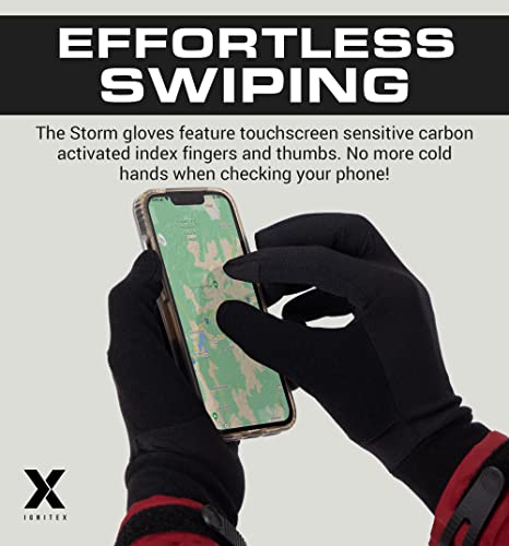 IGN1TE Running Glove Liners - Thermal Winter Gloves for Men & Women - Ski Glove Liners - Men's Winter Gloves for Cold Weather