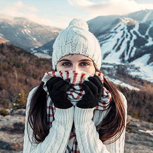 MENOLY 3 Pairs Winter Magic Gloves for Adult Men Women Knit Gloves Warm Stretchy Knit Gloves One Size Fits Men Women Teens