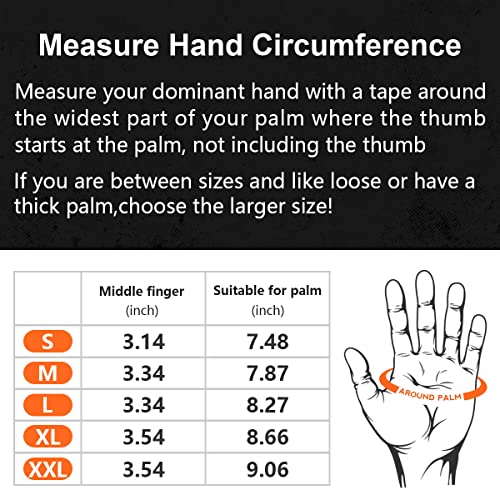 OZERO Winter Gloves for Men Touch Screen Glove Non-Slip Silicone Gel Warm for Smart Phone Texting - Thermal Windproof and Waterproof for Running Cycling Driving - Black (Large)