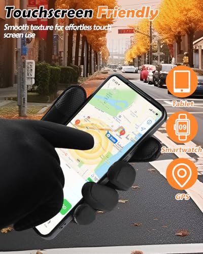 LOUXPERT Waterproof Winter Gloves for Men Women Cold Weather Running Hiking: Water Proof Touch Screen Snow Gloves Black, Thermal Warm Touchscreen Gloves Phone Texting Biking Bike Driving