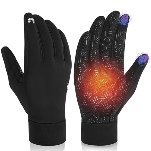 RIGWARL Upgraded Gloves for Cold Weather Waterproof, Winter Gloves for Men Women with Touch Screen, Early Spring and Late Fall Drving Gloves for Runing Walking Skiing Snow