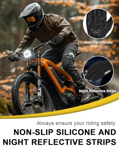 RIGWARL Upgraded Gloves for Cold Weather Waterproof, Winter Gloves for Men Women with Touch Screen, Early Spring and Late Fall Drving Gloves for Runing Walking Skiing Snow