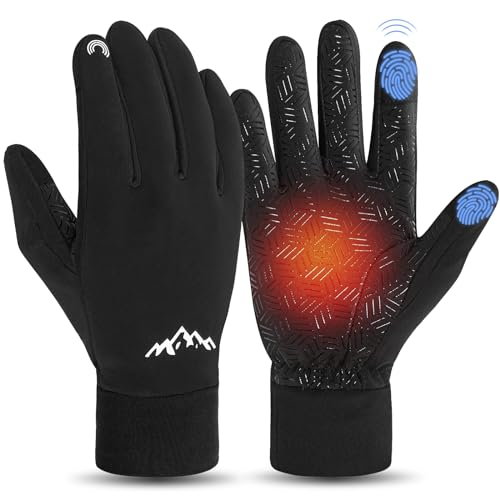 Pixel Panda Winter Gloves Men Women Thermal Warm Gloves Cold Weather Touch Screen Waterproof Windproof Glove for Running Driving Cycling Hiking Walking Gardening
