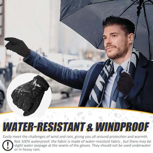 Pixel Panda Winter Gloves Men Women Thermal Warm Gloves Cold Weather Touch Screen Waterproof Windproof Glove for Running Driving Cycling Hiking Walking Gardening