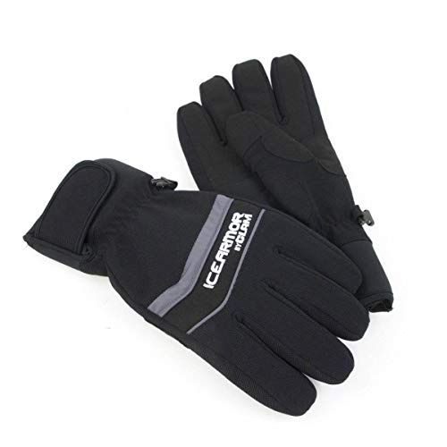 CLAM IceArmor Edge Outdoor Winter Outerwear Insulated Waterproof Reflective Ice Fishing Gloves with Adjustable Velcro Cuff, X Large