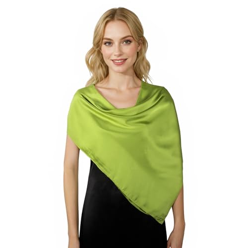 RIIQIICHY 35 Inch Green Head Scarf for Women Hair Scarf Like Silk Scarf Square Scarf Bandanas for Women