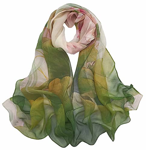 Acotavie Scarfs for Women Lightweight Print Floral Pattern Scarf Fashion Scarves Sunscreen Wraps Shawls (U&62)