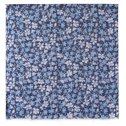MELIFLUOS DESIGNED IN SPAIN Scarf for Women Lightweight Floral Flower Scarves for Spring Fall Winter Shawl Wrap (NF187-2)