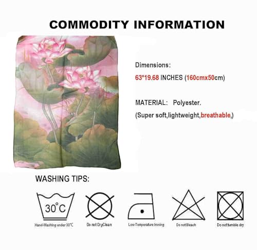 Acotavie Scarfs for Women Lightweight Print Floral Pattern Scarf Fashion Scarves Sunscreen Wraps Shawls (U&62)