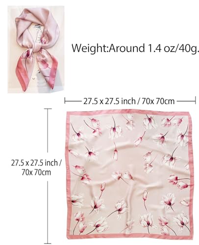 Dailyacc Hair Bandanas Scarf For Women Lightweight Fashion Neck Silk Satin Head Scarves For Sleeping Handbags Scarf