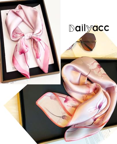 Dailyacc Hair Bandanas Scarf For Women Lightweight Fashion Neck Silk Satin Head Scarves For Sleeping Handbags Scarf