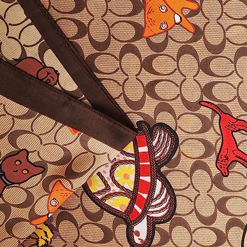 EXTREE Fashion Silky Satin Headscarf for Women Girls: Exquisite Pattern Lightweight Silk Graceful Scarfs 27.5 x 27.5 inches