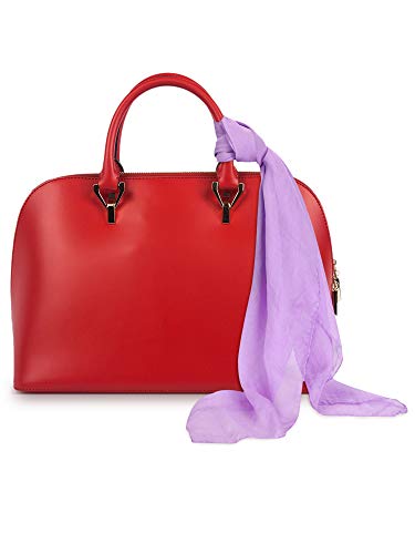 Boao 6 Pieces Chiffon Scarf 1950s Square Scarf Neck Head Scarfs Vintage Soft Scarf Polyester Scarves for Women Girl Lady (Red, Pink, Coffee, Atrovirens, Light Blue, Light Purple,)