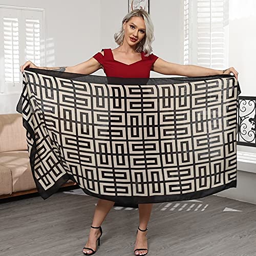 FINIZO Women's Scarves Lady Light Soft Fashion Solid Scarf Wrap Shawl for All Season (Beige)