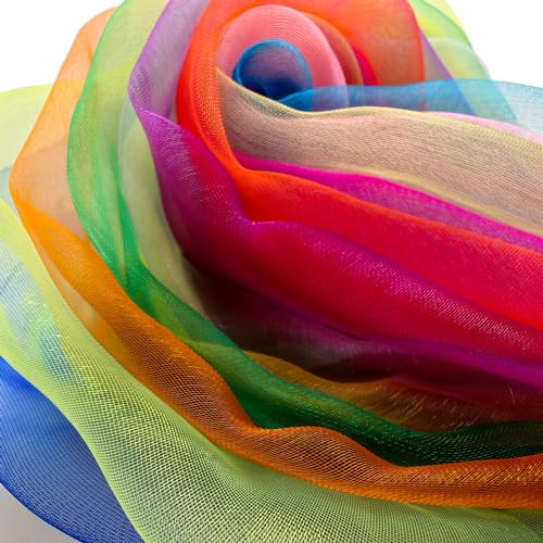 AIVIAI Dance Scarves, 12 Colors 24 PCS Juggling Scarves for Kids Play Dancing Music Scarfs Colorful Silk Actives Scarves for Toddlers Children Movement