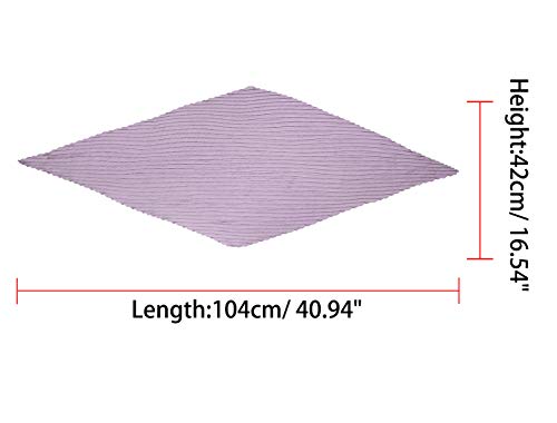 Allegra K Women Pleated Rhombus Head Scarf Wraps Scarves Neckerchief Bandana Solid Color Purple