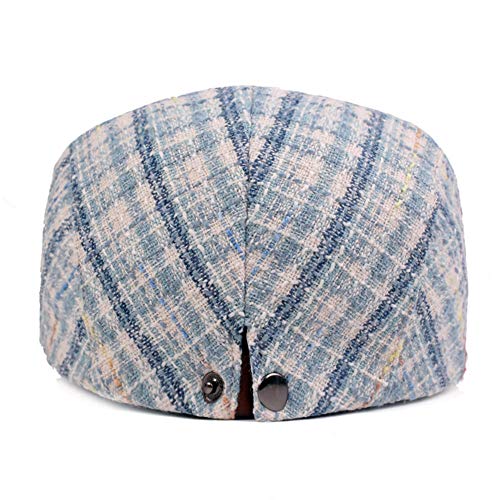 ZLSLZ Womens Cute Plaid Newsboy Cabbie Gatsby Golf Visor Hat Cap for Outerwear Blue