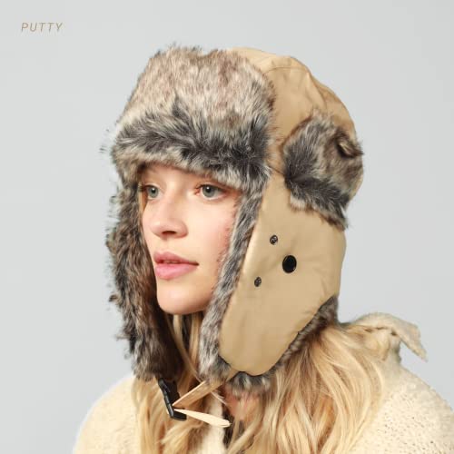 CHOK.LIDS Waterproof Winter Trappers Unisex Premium Strength Ushanka Ear Flap Chin Strap Cold Weather Outdoor (Black)
