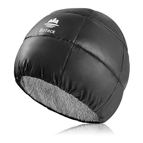 Botack Down Hat Warm Soft Fleece Winter Hat, Waterproof Windproof Ultralight Hat for Extreme Cold Weather Skiing Snow Sports