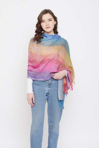 Goood Times Fashion Women's Silk Scarf Luxury Satin Shawl Wraps (Purple)