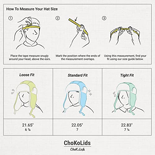 CHOK.LIDS Waterproof Winter Trappers Unisex Premium Strength Ushanka Ear Flap Chin Strap Cold Weather Outdoor (Black)