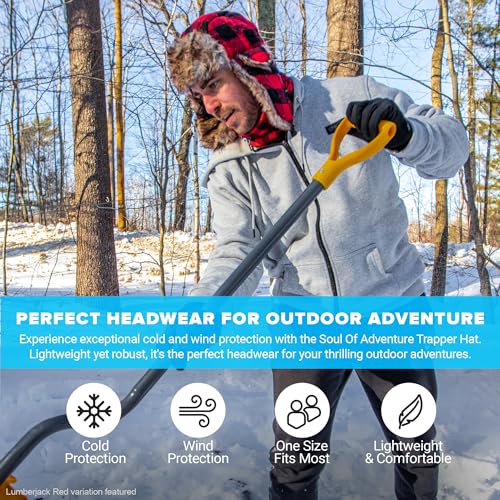 S A Company Trapper Hat Winter Hat for Men & Women | Ushanka Russian Hat | Faux Fur Hat with Ear Flap (Pilot | Navy)