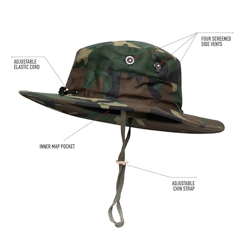 Rothco Midnight Camo Adjustable Boonie Hat, Midnight Woodland Camo