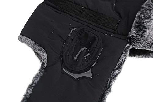 Connectyle Outdoor Trooper Trapper Hat Warm Winter Hunting Hats with Ear Flaps Ushanka Hat Black