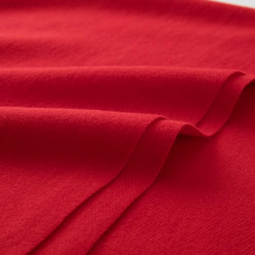 Calvin Olivia Soft Cashmere Feel Scarf Unisex Classic Plain Solid Tartan Winter Scarves Ombre Buffalo Tartan Tweed Houndstooth Gift for Men Women Amazon Christmas Red