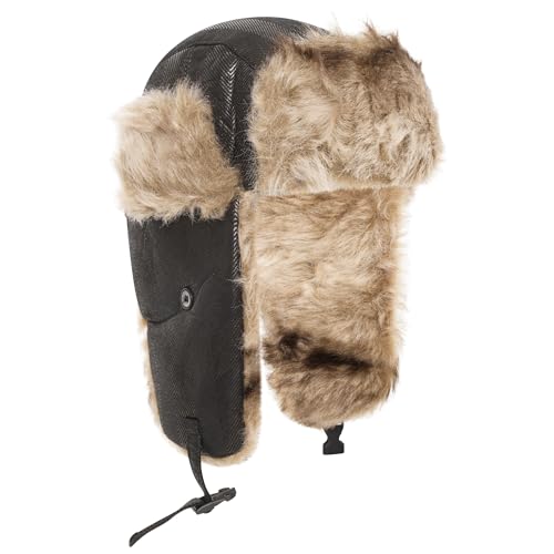 Loxdonz Trapper Hat Warm Winter Trooper Hats Hunting Hat Ushanka Ear Flap Winter Hats for Women Men, One Size, Black