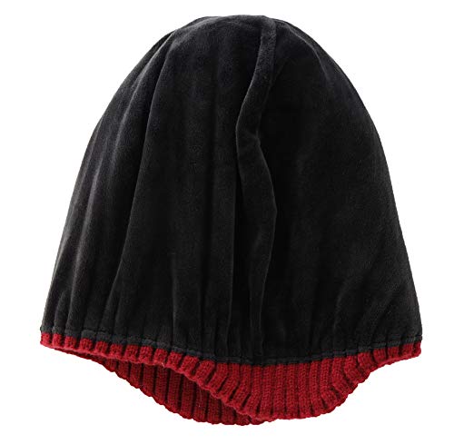 Connectyle Unisex Knit Beanies for Men and Women Earflaps Hat Fleece Lined Winter Warm Hats Wine Red