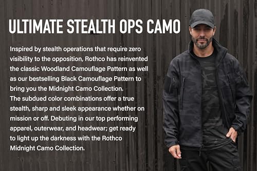 Rothco Midnight Camo Adjustable Boonie Hat, Midnight Woodland Camo