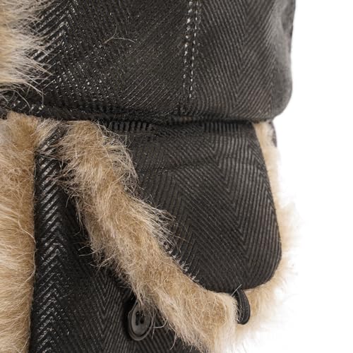Loxdonz Trapper Hat Warm Winter Trooper Hats Hunting Hat Ushanka Ear Flap Winter Hats for Women Men, One Size, Black