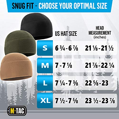 M-Tac Elite Fleece Watch Cap - Tactical Beanie Hat Winter Skull Cap Cold Weather (Army Olive, L)