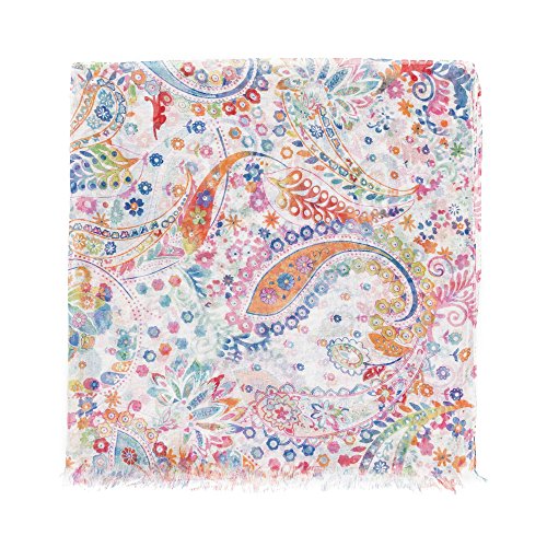 MELIFLUOS DESIGNED IN SPAIN Scarf for Women Lightweight Paisley Fashion for Summer Fall Spring Scarves Shawl Wrap (P082-1)